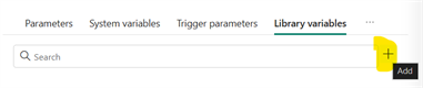 Add library variables to the pipeline