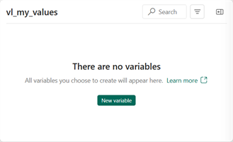 Empty variable library
